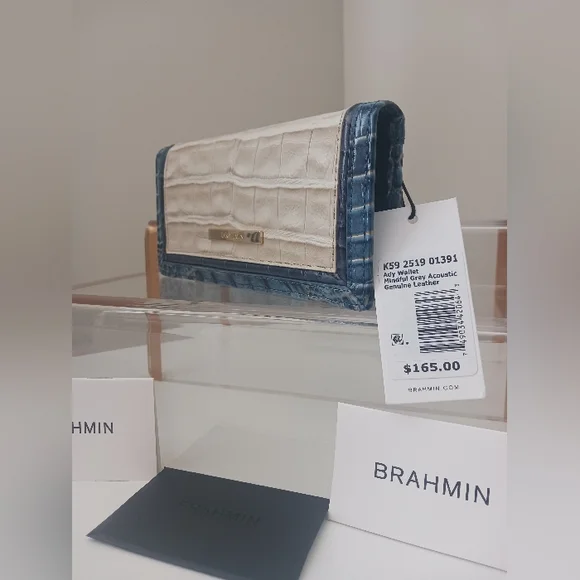 NWT Brahmin - Ady Wallet Mindful Grey Acoustic Wallet - Picture 9 of 10